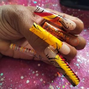 Autumn Falls Custom Nails